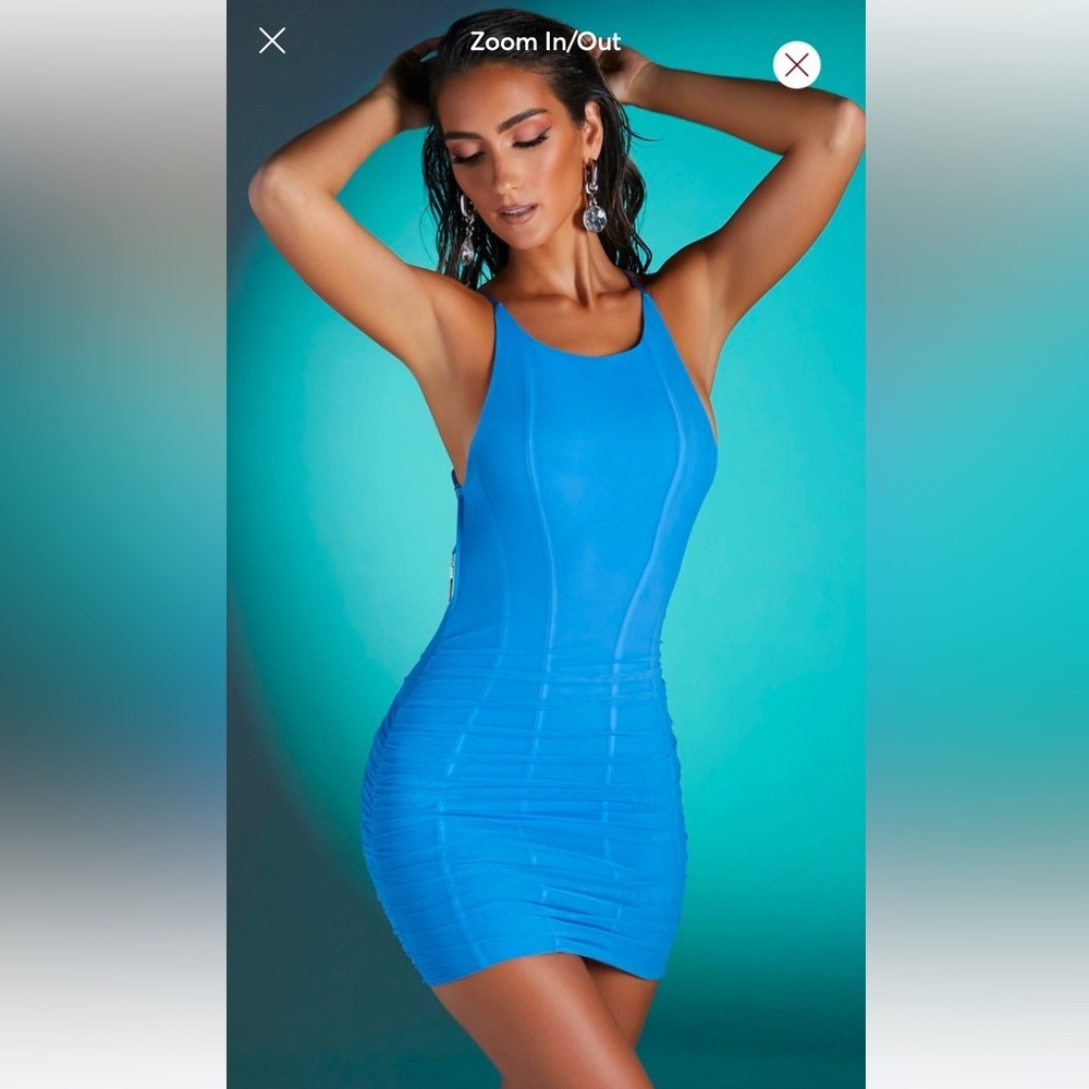 Oh Polly Blue Bodycon Dress US6